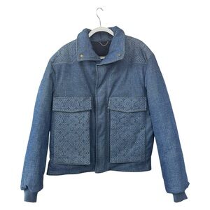 Louis Vuitton Monogram Padded Denim Jacket Indigo